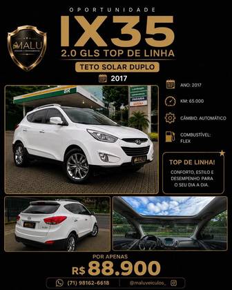 HYUNDAI IX35 2.0 MPFI GLS 16V FLEX 4P AUTOMÁTICO